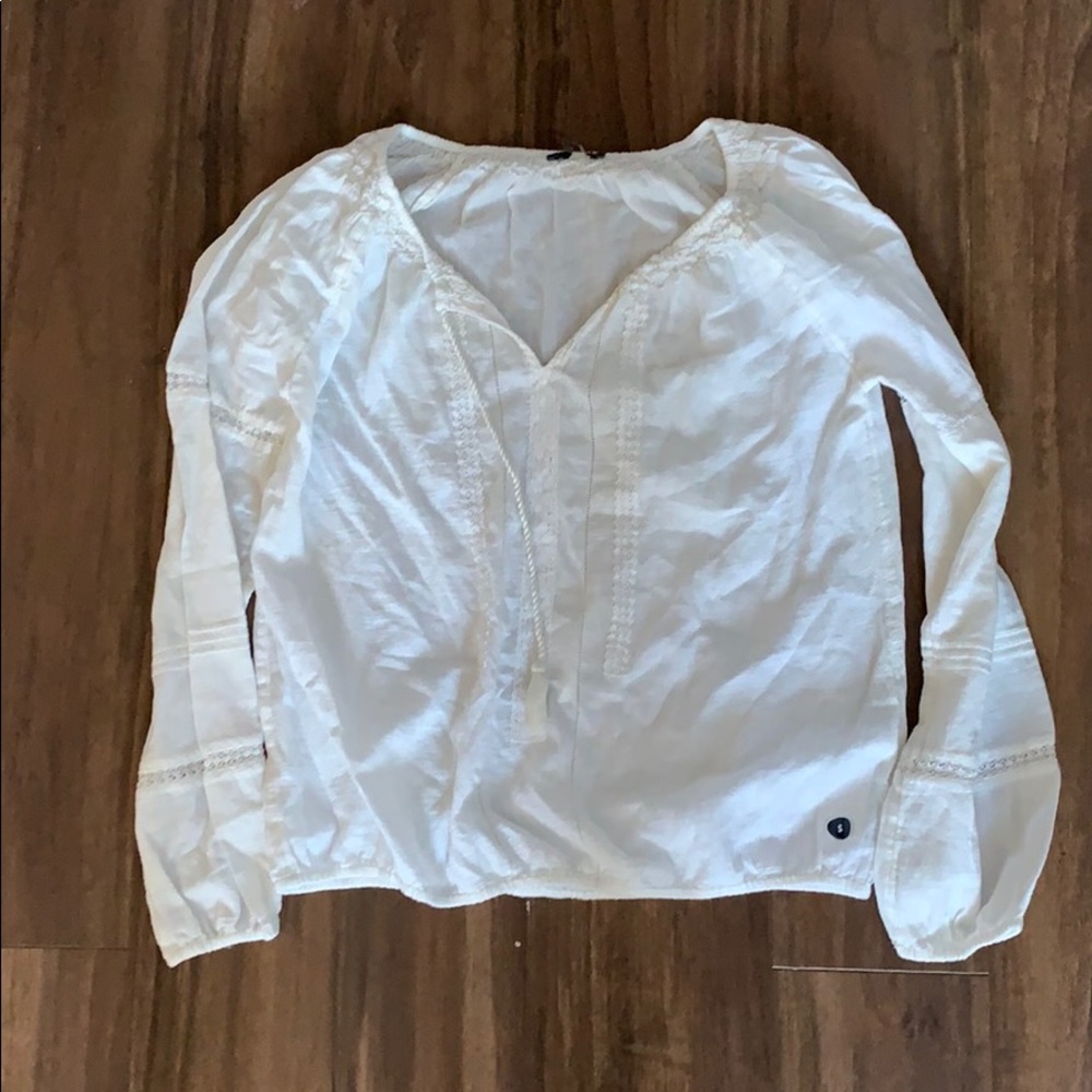 Never Worn White Flowy Blouse